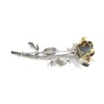 Original rose flower brooch