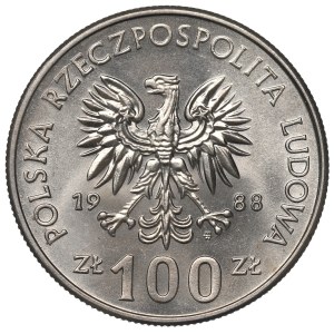 PRL, 100 złotych 1988 Jadwiga - Double die