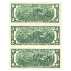 USA, 3 x 2 dollars - 2017a I*, C*