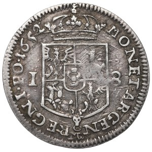 John II Casimir, 18 groschen 1652, Fraustadt