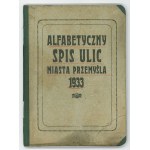 Alphabetical List of Streets in the City of Przemyśl, 1933