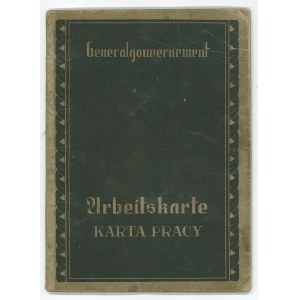 GG, Arbeitskarte, pracownika Fabryki Emali Oskara Schindlera w Krakowie