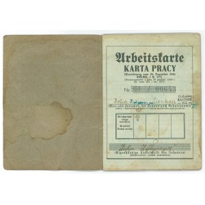 GG, Arbeitskarte, pracownika Fabryki Emali Oskara Schindlera w Krakowie