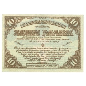 Russia, 10 marks 1919 - Mitau, Western Volunteer Army,