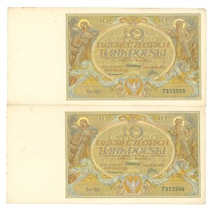 Second Polish Republic, 10 złoty 1929 GD - set of 2 copies