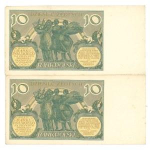 Second Polish Republic, 10 złoty 1929 GD - set of 2 copies