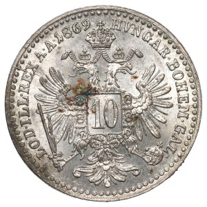 Austria, 10 kreuzer 1869