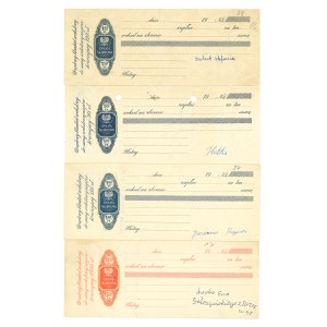 PRL, Bill of exchange - stamp duty - 4 pcs.