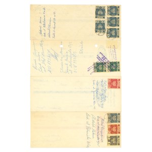 PRL, Bill of exchange - stamp duty - 4 pcs.
