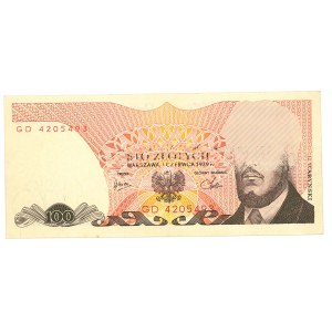 PRL, 100 złoty 1979, GD series, DESTRUKT without main print