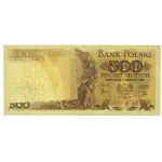 PRL, 500 złotych 1982, seria EM, DESTRUKT bez nadruku głównego