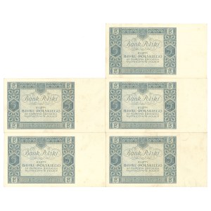 Second Polish Republic, Set of 5 zlotych coins from 1930 (5 pieces)