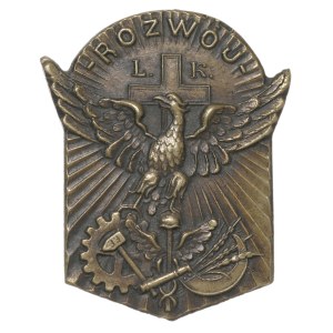 Second Polish Republic, badge of the Society for the Promotion of Polish Industry and Trade “Rozwój”