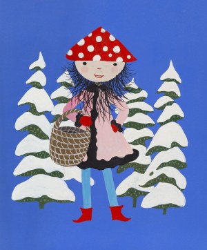 Zdzisław Witwicki (1921 - 2019), Krasnal Hałabała, projekt ilustracji do kalendarza