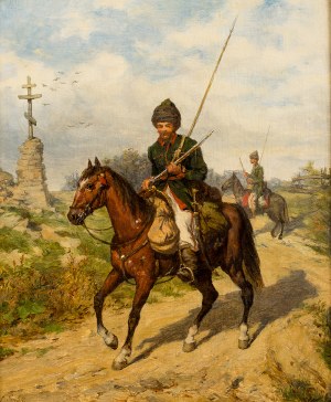 Ludwik Gędłek (Kraków 1847 - Wiedeń 1904), Kozak na koniu