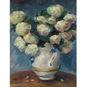 Wojciech Weiss (1875 Leorda na Bukowinie - 1950 Kraków), Bukiet białych róż