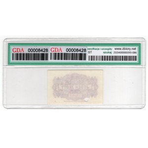 London, 1 zloty 1939, one-sided reverse printing - perforation