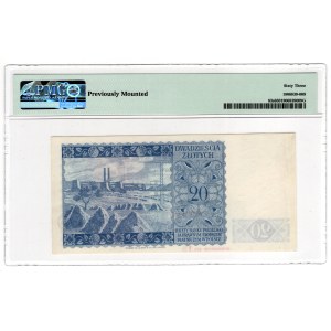 Londýn, 20 zlatých 1939 - SPECIMEN - K 000000 - č. 18 - PMG 63