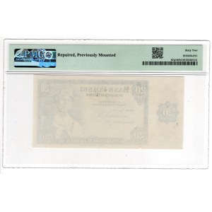 ABNCo, 20 złotych 1939 - jednostronna próba druku awersu - RZADKOŚĆ - PMG 62
