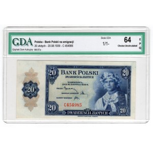 ABNCo, 20 złotych 1939 - C 454985