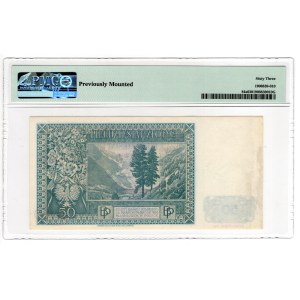 50 zlatých 1939 MODEL De La Rue &amp; Co Ltd - A 000000 - vzor č. - PMG 63 - UNIKÁT