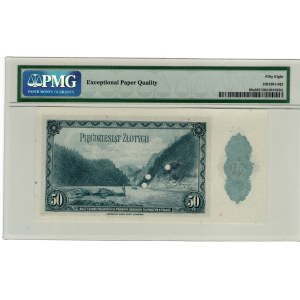 ABNCo, 50 gold 1939 - SPECIMEN - 00000 - PMG 58 EPQ