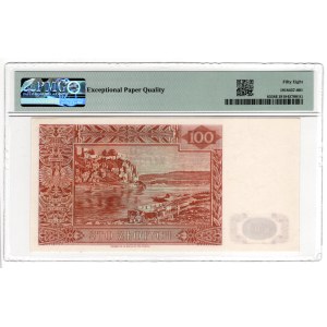 Londyn, 100 złotych 1939 - K - PMG 58 EPQ