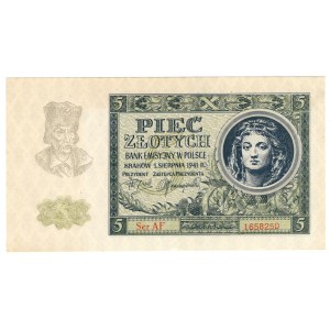 5 złotych 1941, seria AF - ostatnia seria emisji