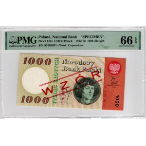 1 000 zlatých 1965, séria S - PMG 66 EPQ, MODEL