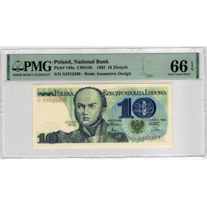 10 złotych 1982, seria G - PMG 66 EPQ