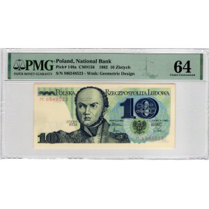 10 gold 1982, series M - PMG 64