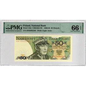 50 złotych 1988, seria HM - PMG 66 EPQ