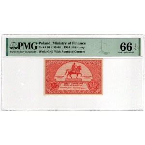 Fahrausweis, 50 Pfennige 1924 - PMG 66 EPQ !