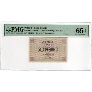 50 fenig 1940 - čitatel červený - PMG 65 EPQ