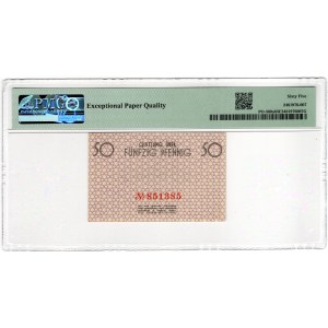 50 fenig 1940 - čitatel červený - PMG 65 EPQ