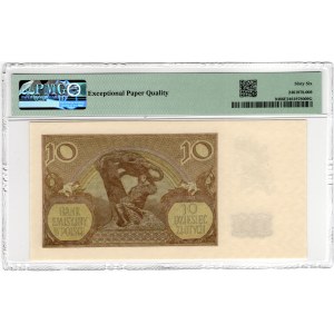 10 złotych 1940, seria A - PMG 66 EPQ - rzadsza pierwsza seria