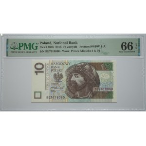 10 złotych, 2016, seria BE - PMG 66 EPQ