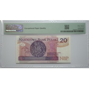 20 złotych 2016, seria BK - PMG 67 EPQ