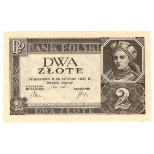2 złote 1936 - bez serii i poddruku