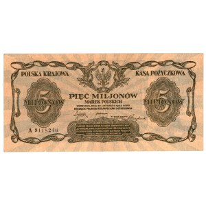 5 milionów marek polskich 1923, seria A - rzadkość