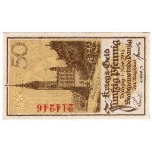 Wolne Miasto Gdańsk, 50 fenigów 1918