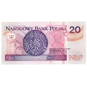 20 złotych 1994, seria ZA - seria zastępcza, niski numer - 0004929