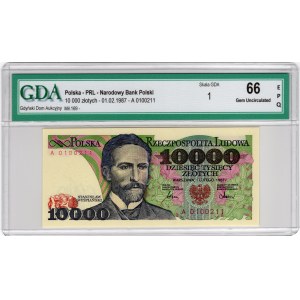 10 000 Złotych 1987, seria A - pierwsza seria