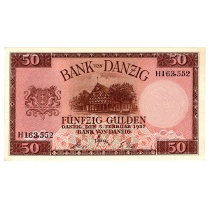 Free City of Danzig, 50 guilders 1937, H series