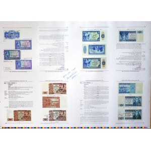 Unique acceptance sheet Banknotes of the Bank of Poland in exile 1939-1945. - Printout of the proof sheet for the author's approval Polish Banknotes and patterns, 1st edition, 2012 with the author's comments and suggestions for the target printout