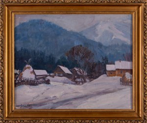 Jan (Jan Józef) STAŃDA (1912 - 1987), Wiejski pejzaż zimą;