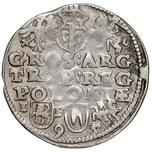 Sigismondo III 1587-1632, Trojak 1595, Lublino, Ascia, RR.