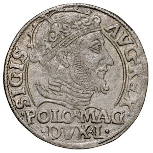 Zygmunt II August 1545-1572, Grosz 1548 (na stopę polską), Wilno. L/LITVA