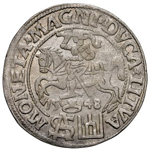 Zygmunt II August 1545-1572, Grosz 1548 (na stopę polską), Wilno. L/LITVA