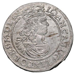 John II Casimir 1649–1668, Six-Reichsthaler 1663 A-T, Bydgoszcz.